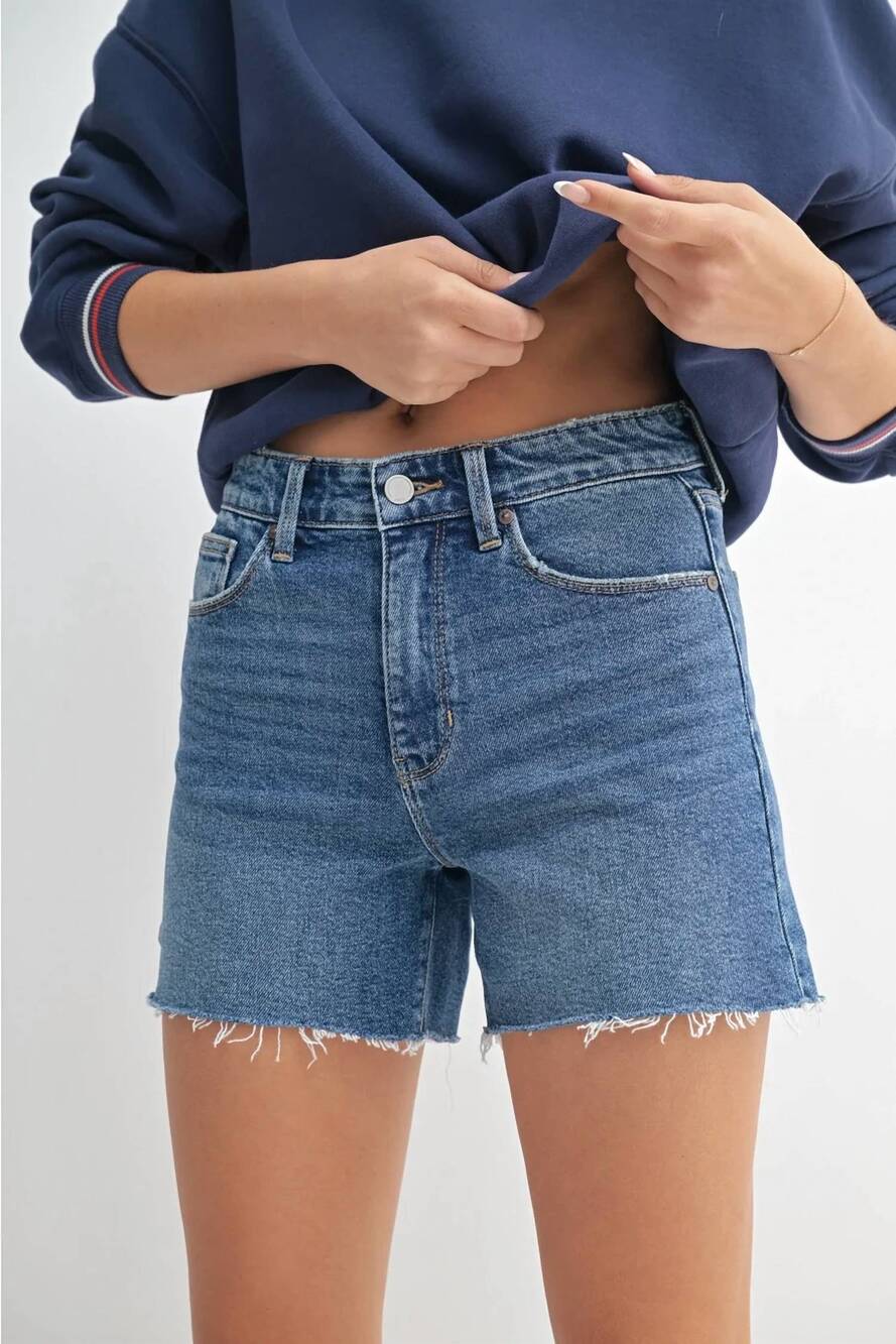 NEW JUST BLACK DENIM longer length walking short in denim